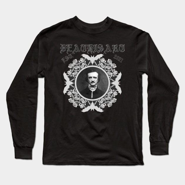 Edgar Allan Poe Long Sleeve T-Shirt by Death Is Art